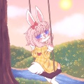 Daisy on swing