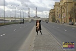 Alisa opens her coat and flashes on a busy street  DirtyPublicNudity 