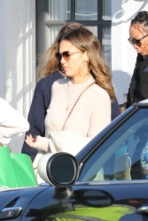 Jessica Alba - Spotted with her daughters attending an Oscars party gifting suite, Beverly Hills CA - March 8, 2024