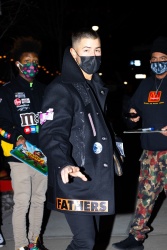 Nick Jonas - looks suave in a black coat as he returns from SNL rehearsals in New York, 02/23/2021