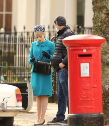 Lucy Boynton - Spotted filming ITV's adaptation of 'The Ipcress File' in Liverpool, March 30, 2021