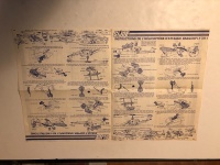 1984 Gi joe SHARC//S.H.A.R.C sous-marin Blueprints quelques feuille d/'instruction