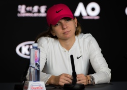 Simona Halep - talks to the press during Media Day ahead of the 2019 Australian Open at Melbourne Park in Melbourne, 19 January 2019