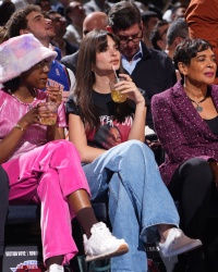 Emily Ratajkowski - Attending game five of the NBA Playoffs Eastern Conference Semi-Finals in New York May 10, 2023