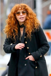 Natasha Lyonne - Filming 'Russian Doll' Season Two as her death-defying character narrowly avoids getting hit by a taxi in New York, March 16, 2021