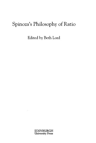 Spinoza's Philosophy of Ratio
