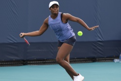 Sloane Stephens - practises during the Miami Open Tennis Tournament at Hard Rock Stadium in Miami, 20 March 2019