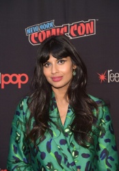 Jameela Jamil - Speaks onstage during New York Comic Con 2019 - Day 2 at Jacobs Javits Center on October 04, 2019 in New York City