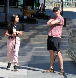 Tanisha Gorey - Enjoy the sunshine on a break from filming 'Coronation Street' in Salford, April 24, 2021