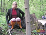 Upskirt and tit flashing on a walk with Minerva  DirtyPublicNudity 