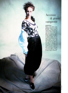Vogue Italia January 1987 : Betty Lago by Hiro | the Fashion Spot