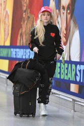 Kathryn Newton - seen arriving at JFK International Airport, New York City - February 11, 2024