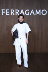 Dixie D'Amelio - attends the Ferragamo F/W '24 fashion show during Milan Fashion Week - Milan, Italy - February 24, 2024