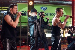 98 Degrees - performing on 'MTV 2 Large' on New Year's Eve in MTV's Times Square studios, 12/3/1999
