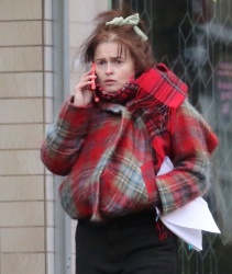 Helena Bonham Carter - Takes a phone call as she seen going to shopping at a health food shop in North London, January 4, 2021