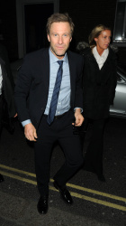 Aaron Eckhart - Leaving the Ivy Club in London - April 3, 2013