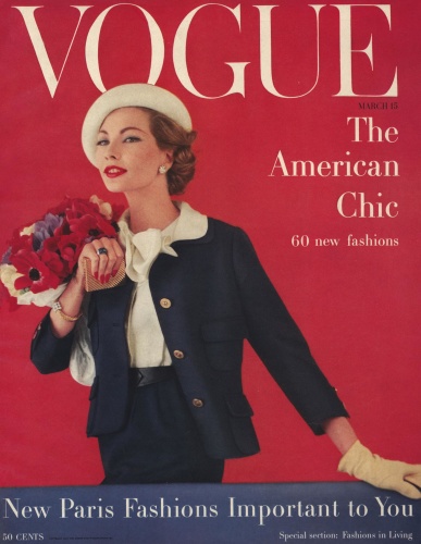US Vogue March 15, 1957 : Jessica Ford by Karen Radkai | the Fashion Spot