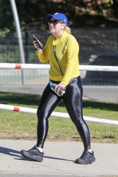 Rebel Wilson - Chats on her phone during a long healthy walk in Los Feliz, February 23, 2021