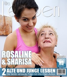 Mature - Rosaline (62), Sharisa (19) - Geiles altes und junges Lesbenpaar fummelt herum  Mature.nl