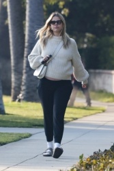 Mia Goth - Shows off her growing baby bump on an afternoon walk near her Pasadena home, January 8, 2022