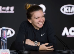 Simona Halep - talks to the press during Media Day ahead of the 2019 Australian Open at Melbourne Park in Melbourne, 21 January 2019