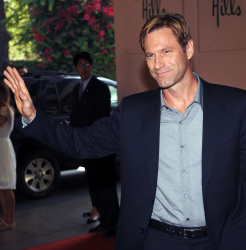 Aaron Eckhart - Hollywood Foreign Press Association's luncheon at The Beverly Hills Hotel in Beverly Hills, California on July 30, 2008