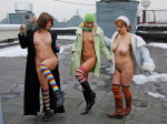 Three naked friends shock people with public nudity  DirtyPublicNudity 