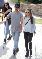 Taylor Lautner holds hands with his new girlfriend while playing miniature golf on double date at the Castle Park in Sherman Oaks, CA - June 16, 2018