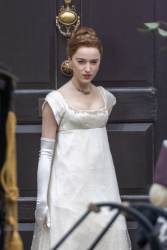 Phoebe Dynevor - Spotted for the first time on the set of 'Bridgerton' season two at The Rangers House in Greenwich, London, May 27, 2021