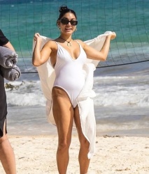 Vanessa Hudgens - Enjoying the beach in Tulum, Mexico, December 2023