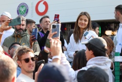 Emma Raducanu - poses for selfie photographs with fans prior to day one of The Championships Wimbledon 2023 - London, England - July 3, 2023