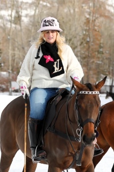 Rebel Wilson - Has fun playing polo while out vacationing with boyfriend Jacob Busch and friends in Aspen, December 19, 2020