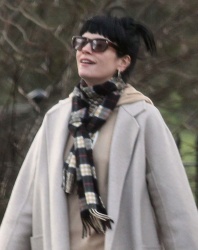 Lily Allen - All smiles on a walk with Harry Enfield through Hampstead, London, February 2, 2021