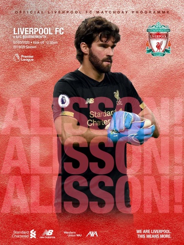 Liverpool FC Programmes - Liverpool v AFC Bournemouth - 7 March (2020)