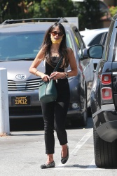 Jordana Brewster - Out with her dog in Santa Monica 07/15/2020