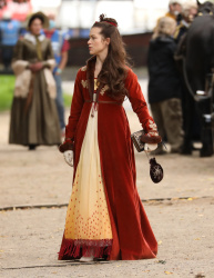 Sophie Cookson - Seen on the set of new ITV Period Drama 'The Confessions of Frannie Langton' with Karla-Simone Spence in Yorkshire, August 30, 2021