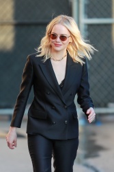 Emma Stone - Arriving for a taping of Jimmy Kimmel Live in Los Angeles November 16, 2023