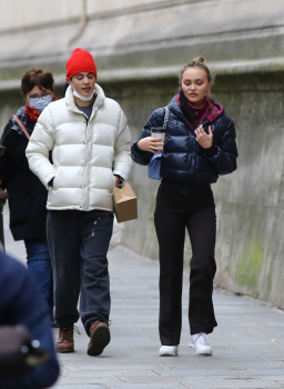 Lily-Rose Depp - Goes shopping with a male friend in Paris, December 5, 2020