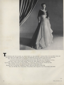 US Vogue November 15, 1951 : Della Oake by Cecil Beaton | the Fashion Spot