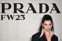 Dua Lipa - Prada fashion show in Milan February 23, 2023