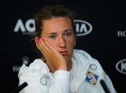 Victoria Azarenka - talks to the press during Media Day ahead of the 2019 Australian Open at Melbourne Park in Melbourne, 15 January 2019