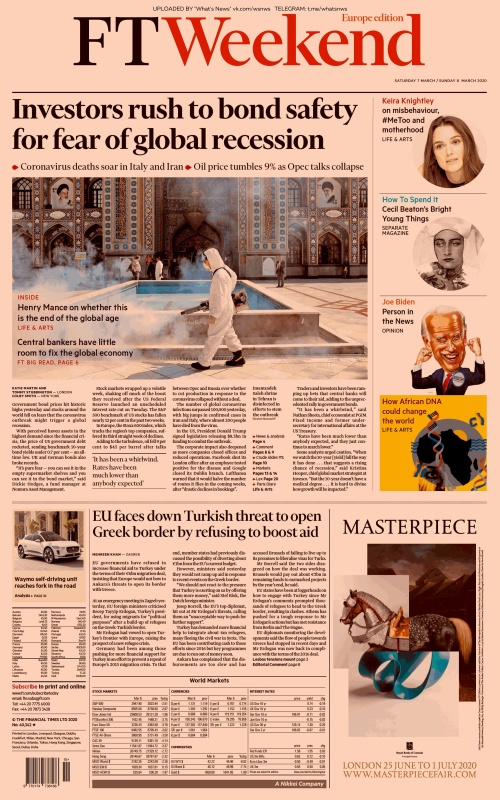 Financial Times Europe - 07 03 2020 - 08 03 (2020)