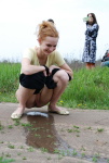 Redhead caught taking a piss in public  DirtyPublicNudity 