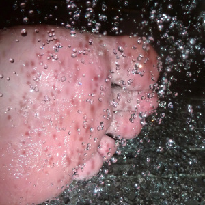Foot model Karina naked bare feet under the shower Foot model Karina shows here bare feet naked under the shower, female foot fetish pictures at Karina's Foot Blog