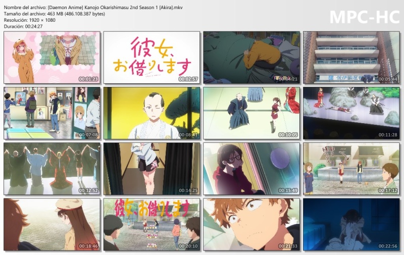 Kanojo Okarishimasu 2nd Season - Mkv Dual Latino 1080p - Mega - Mediafire -  Daemon Anime