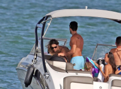 Aaron Diaz - Out on a Boat on July 18, 2013